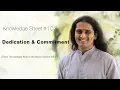 Knowledge Sheet 102 Dedication Commitment