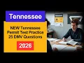 NEW 2026 Tennessee Permit Test Practice 25 Real DMV Questions Answers