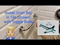 Install Grab Bars in a Tile Shower with Toggle Bolts
