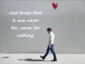 Download Lagu Jason Chen - Never For Nothing Lyrics on Screen