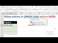 Allow upper case entries only