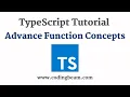 Advance Function Concepts TypeScript Tutorial Coding Beam