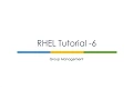 RHEL Tutorial 6 Group Management Linux Tutorials Linux Group Management