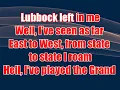 William Clark Green - Whole Lotta Lubbock (karaoke) (by request)