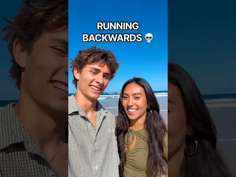 Running backwards challenge! 🤣😭🤭 who won? 🤷‍♀️