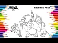 kungfu panda 3 coloring pages dreamwork ncs music