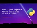 Write a Python Program to Remove Leading Zeros From an IP Address