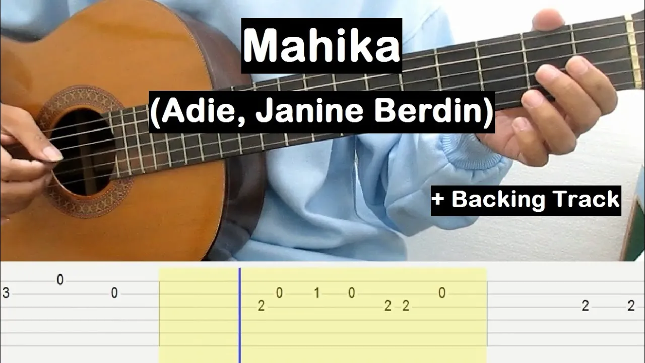 Mahika (Adie, Janine Berdin) Guitar Tutorial TAB (+ Backing Track) Guitar Lessons for Beginners