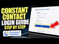 How to login to Constant Contact - Step By Step