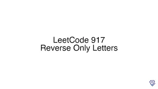 LeetCode 917 Reverse Only Letters