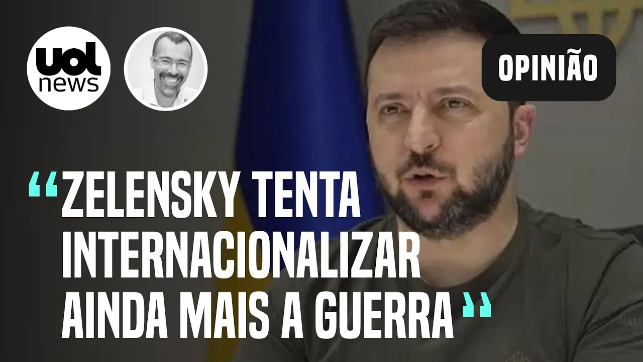 Zelensky defende agenda internacional; 'Tenta internacionalizar ainda mais a guerra', diz Jamil