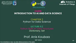 CS316 Python Built-In Data Structures Set Dictionary