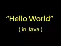 Java Tutorial How to write compile and run a Hello World application