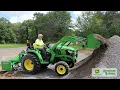 John Deere 3025E 300E Loader Frontier BB5060 Box Blade Riesterer Schnell