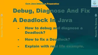 Debug Diagnose Fix a Deadlock in Java Thread Dump Analysis jstack jcmd kill With Example