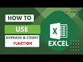 AVERAGE COUNT Excel Formula Learn Excel in Seconds