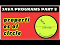 very easy java program Finding properties of circle area and perimeter by learning successfully