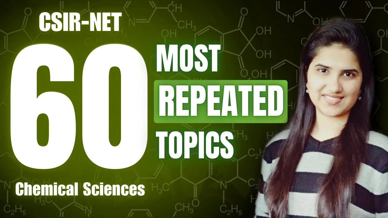 CSIR NET Chemistry Important topics | CSIR NET Chemical Science most repeated questions |Jyoti Rathi