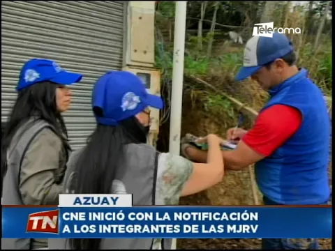 CNE inició con la notificación a los integrantes de las MJRV