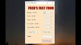 Visual Basic Tutorial - Fast Food App Part
