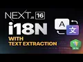Internationalization in Next js 16 i18n Automatic Text Extraction