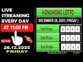 Hongkong Lotto Live Result December 26, 2025 | Lotto Live