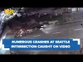 Viral documents string of crashes at downtown Seattle intersection