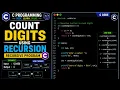 Count Digits Using Recursion in C Recursive Program C Language PYQ