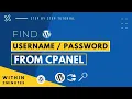 How To Find WordPress Username And Password In Cpanel 2026 Reset or Change WordPress Password