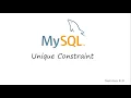 Chapter 13 Unique Constraint