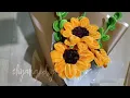 How to wrap 3 sunflower bouquet Wrapping 3 Sunflower