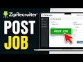 How to Post Job on ZipRecruiter 2026 Right Process