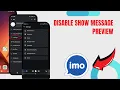 Disable Show Message On Imo Technologyglance