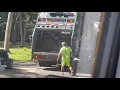 Town of Brookhaven Bianculli Sanitation CCC Heil Garbage Truck B4 Picking Up Trash and Passing by it