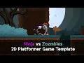 2D Platformer Ninja vs Zombies Game Template Unity3D