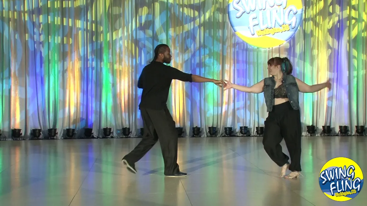 Swing Fling 2018 Pro Am Spotlight Follower Maria Ferrara with Markus Smith