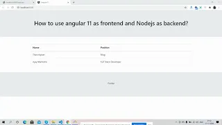 Angular 11 with Nodejs