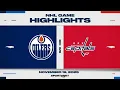 NHL Highlights | Edmonton Oilers vs. Washington Capitals - November 19, 2025