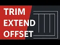 AutoCAD Trim Extend Offset Commands Easy Guide for Beginners
