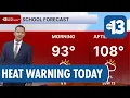 Back to School Heat and Humidity in Las Vegas with Chance of Storms