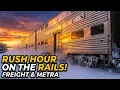 Rush Hour on the Rails Freight Metra Trains in Downtown Naperville Winter Railfanning 2026
