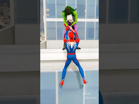 She Hulk See Venom Tortured Spider Man So She Rescued Him From Venom Traps #shorts #shortsfeed #gta5