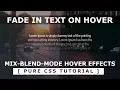 Fade In Text Hover Effect - CSS mix-blend-mode