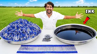 I Removed Ink From 5000 Ball Pens - हालत खराब हो गई 😰