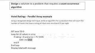 Higher Computing Science SQA Guidance - Design Count Occurrence