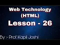 Lesson-26 template tag in html HTML in hindi html for beginners template tag HTML tutorials