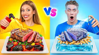 Gorące vs Zimne Jedzenie Wyzwanie | Zabawne Sytuacje w Kuchni Multi DO Challenge