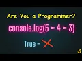 Understanding JavaScript Comparison Interview question