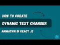 Animated Text Switcher in React JS Slide-Up Text Effect with CSS Hooks