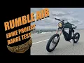 Rumble Air with Ariel Rider X Class 52v motor range test ride dual battery project ebike setup